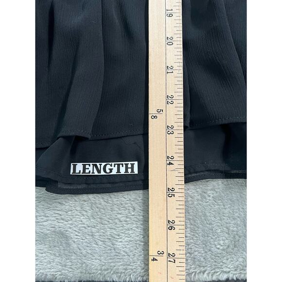 TORRID Crinkle Chiffon Black Short Sleeve Layered Hemline Top Wmns Torrid Sz 2X - Picture 9 of 10